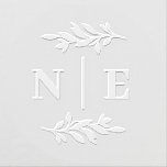 Monogram Elegant Rustic Wedding Greenery Embosser<br><div class="desc">Monogram Elegant Rustic Wedding Greenery Embosser. Personalize this stylish monogram embosser with your custom initials. Perfect for elegant wedding stationery.</div>