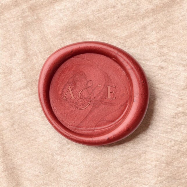 Monogram Elegant Script Ampersand Wedding Wax Seal Stamp (Creator Uploaded)