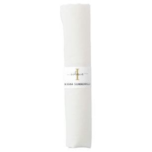 Monogram Elegant Script Personalized Napkin Bands