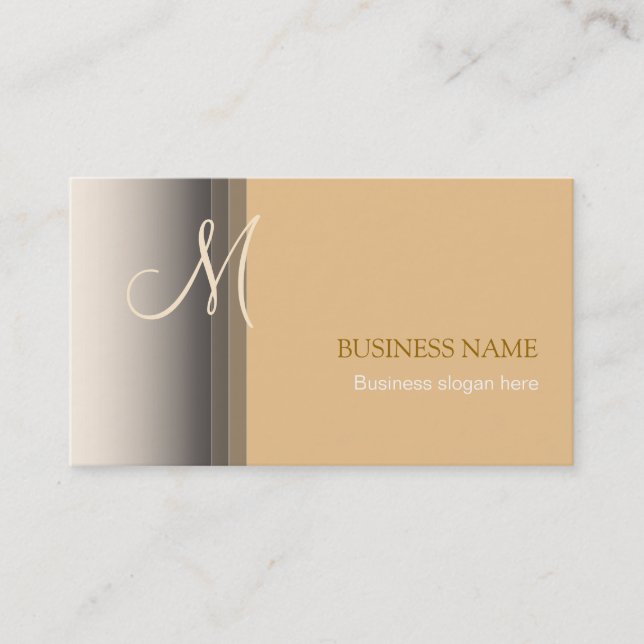 Monogram Elegant Simple Business Card (Front)