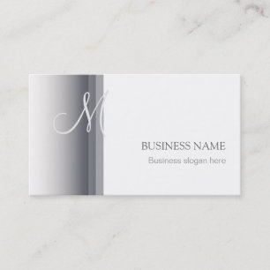Monogram Elegant Simple Business Card 3
