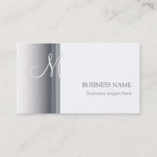 Monogram Elegant Simple Business Card 3