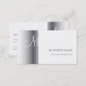 Monogram Elegant Simple Business Card 3 (Front/Back)