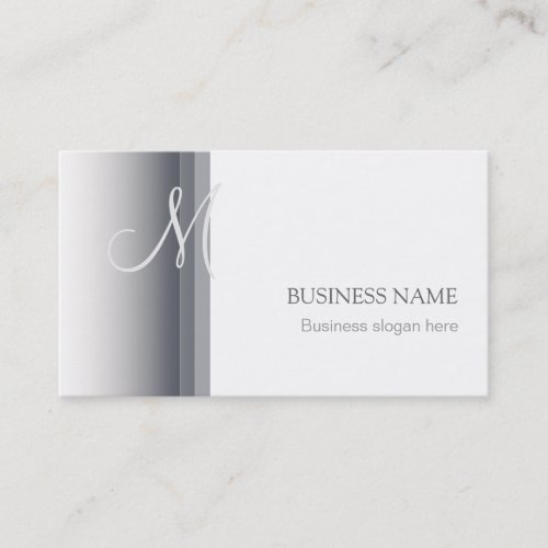Monogram Elegant Simple Business Card 3