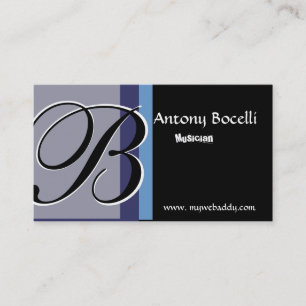 Monogram Elegant Trendy Black and Gray Business Card
