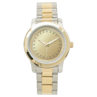 Monogram Elegant Unisex Two Tone Bracelet Watch
