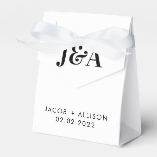 monogram elegant wedding favor bridal party  favor boxes