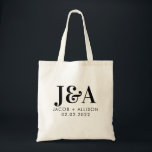 monogram elegant  wedding favor bridal party  tote bag<br><div class="desc">Enhance your wedding with elegant and practical totes from The Arty Apples. Perfect for bridal party gifts or guest favors,  these stylish totes offer a functional and chic way to carry essentials and add a personalized touch to your special day.
Designed by The Arty Apples Limited</div>
