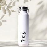 Monogram Elegant Wedding White Water Bottle Gift<br><div class="desc">Monogram Elegant Wedding White Water Bottle Gift. Personalize this stylish water bottle with your custom monogram initial.</div>