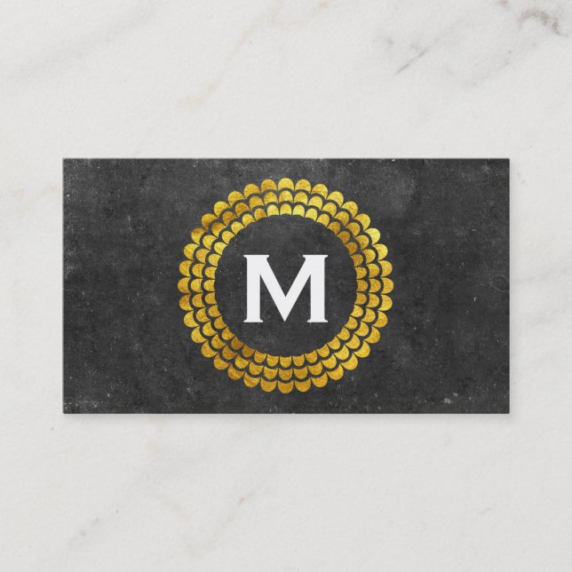 Monogram | Element Expansion (gold) Business Card (Front)