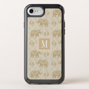 Monogram   Elephant Khaki Caravan Pattern Speck iPhone SE/8/7/6s/6 Case