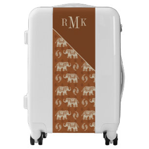 Monogram Elephant Orange Caravan Pattern Luggage