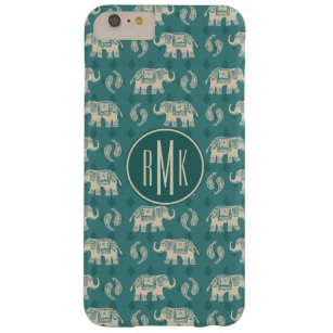 Monogram   Elephant Teal Caravan Pattern Barely There iPhone 6 Plus Case