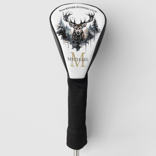 Monogram Elk Hunting Club Golf Head Cover (Front)