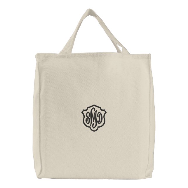 Monogram Embroidered Bag Monograms Monogrammed (Front)