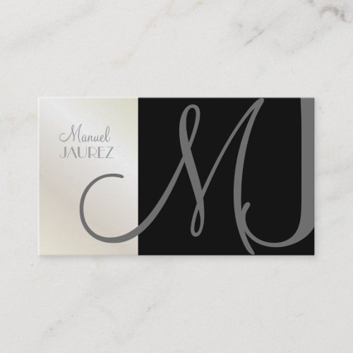 Monogram Business Card en retro colors
