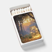 Monogram Enchanted Forest Mason Jar Wedding Favor