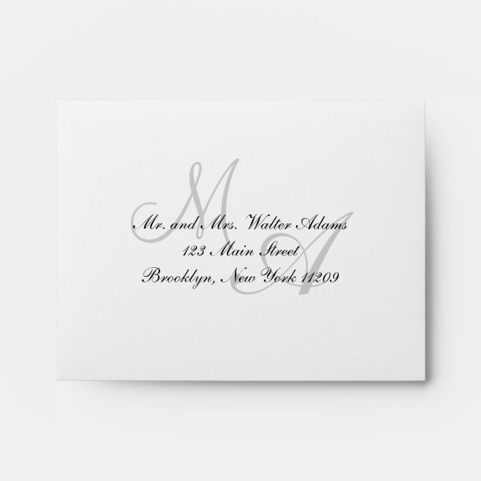 Wedding Invitation Response Card Envelope 7