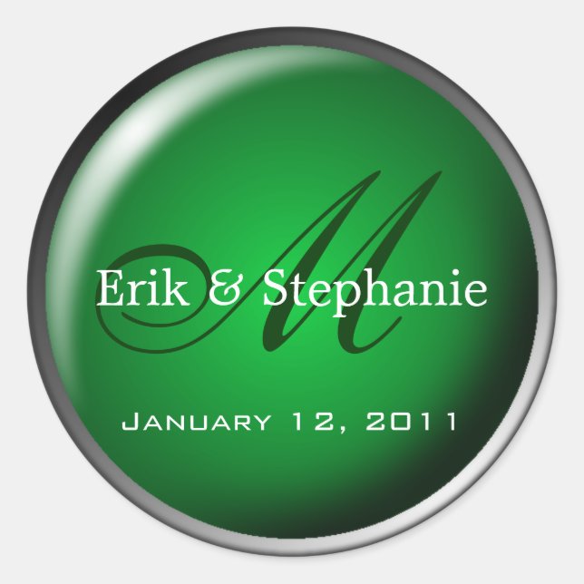 Monogram Envelope Seal :: Emerald (Front)