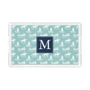 Monogram Equestrian Chinoiserie Acrylic Tray