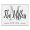 Monogram Established Sign | Family Name Wood Sign