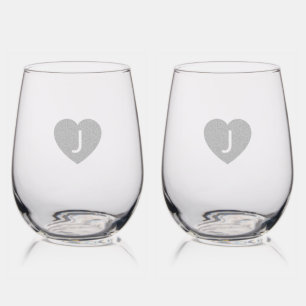 Monogram Etched Glasses