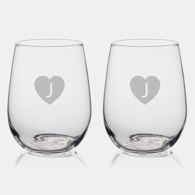 Monogram Etched Glasses (Glassware)