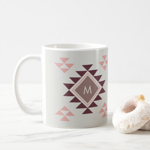 Monogram Ethnic Pattern Coffee Mug