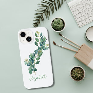 Monogram Eucalyptus Botanical Greenery  Case-Mate iPhone 14 Case