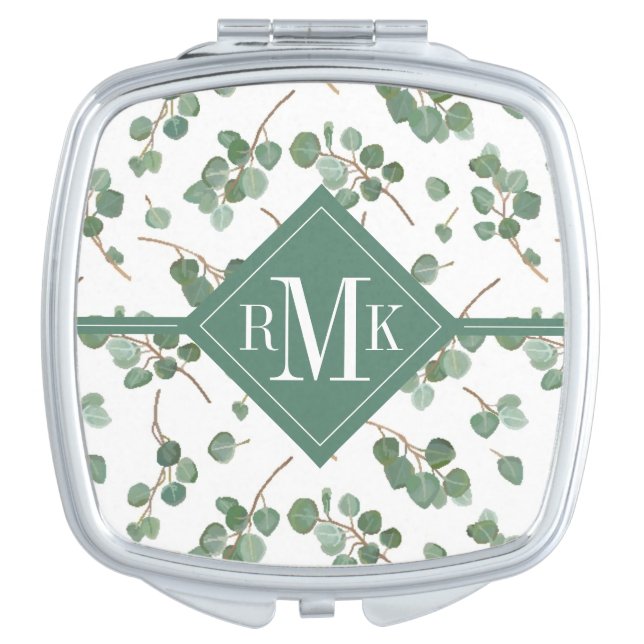Monogram | Eucalyptus Silver Dollar Tree Foliage Compact Mirror (Front)