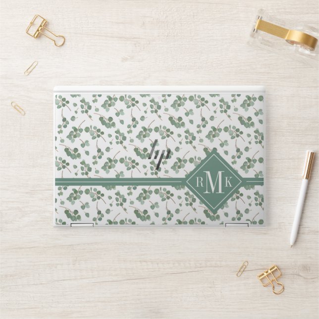Monogram | Eucalyptus Silver Dollar Tree Foliage HP Laptop Skin (Desk)