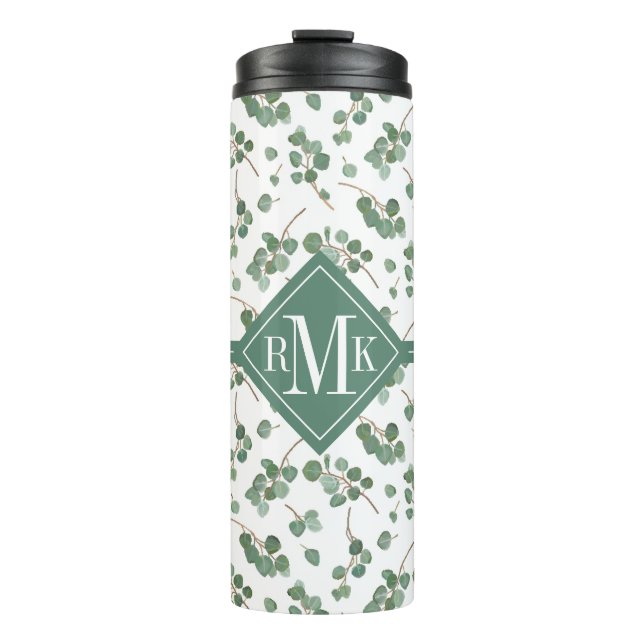 Monogram | Eucalyptus Silver Dollar Tree Foliage Thermal Tumbler (Front)