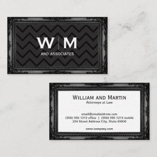 Monogram   Executive Pattern   Antique Frame Business Card