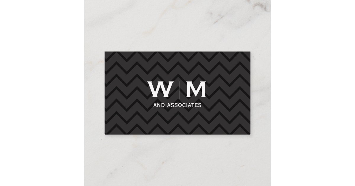 Monogram | Executive Pattern Business Card | Zazzle