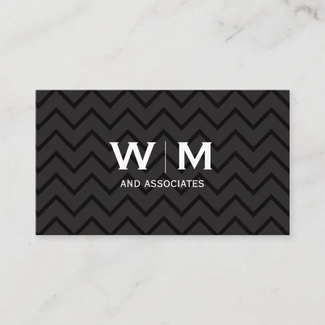 Monogram | Executive Pattern Business Card | Zazzle