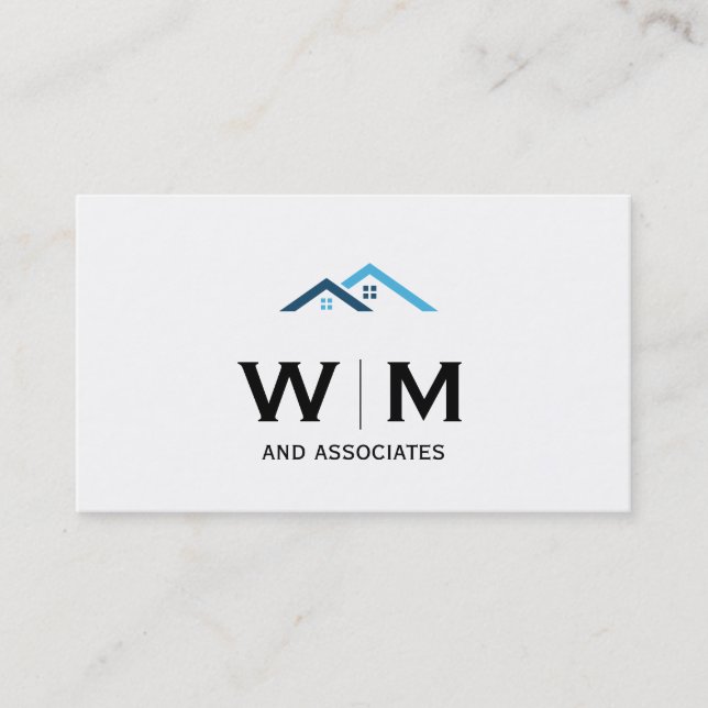 Monogram | Executive | Realtor Firm Business Card (Front)