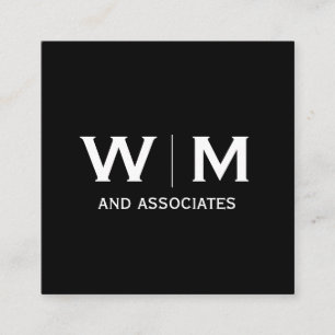 Monogram Executive Square Business Card