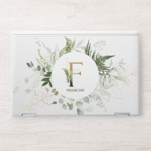 Monogram F Ferns Succulent Wreath HP Laptop Skin