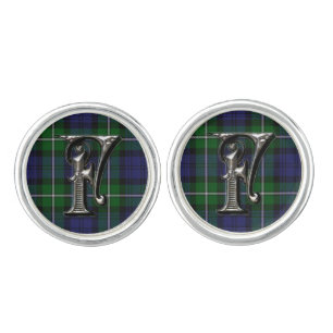 Monogram F Forbes Plaid Cuff Links