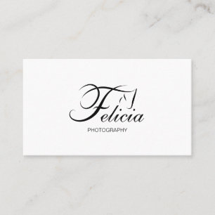 Monogram F Horse in black color Business Card