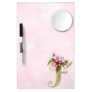 Monogram F Medium w/ Mirror and Pen Dry Erase Board With Mirror