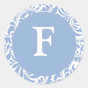  Monogram Letter F With Powder White Rose Floral Sign