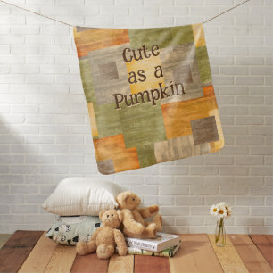 Monogram Fall Color Blocks Baby Blanket