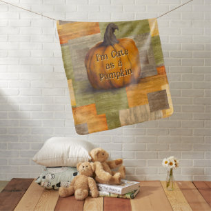 Monogram Fall Color Blocks Baby Blanket