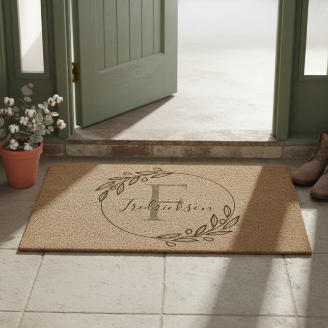 Monogram Family Entryway Welcome Mat (Monogram door mat)