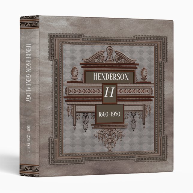 Monogram Family Genealogy Binder (Front/Spine)