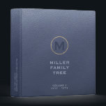Monogram Family Genealogy Book Binder<br><div class="desc">Monogram Family Genealogy Book Binder - A monogrammed family history binder to store genealogy documents photos and more. Change the volume and date as needed. A stylish genealogy organizer for your family records or a memorable gift for weddings,  birthdays,  showers and more.</div>