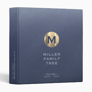Monogram Family Genealogy Book Binder