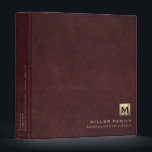 Monogram Family History Red Leather Book Binder<br><div class="desc">Monogrammed Family History Binder - A monogrammed leather print book to store genealogy documents photos and more. Change the volume and date as needed. A stylish genealogy organizer for your family records or a memorable gift for weddings,  birthdays,  showers and more.</div>
