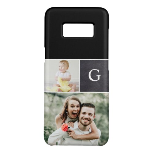 Monogram Family Initial  Photo blocks Chalkboard Case_Mate Samsung Galaxy S8 Case